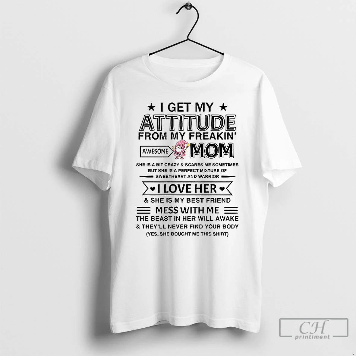 Zcr8gw8s Gnome I Get My Attitude My Freakin Awesome Mom She Is T-Shirts, Hoodie, Sweatshirt