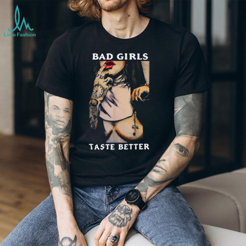 Provocative Gothic Nun “Bad Girls Taste Better” Graphic Tee