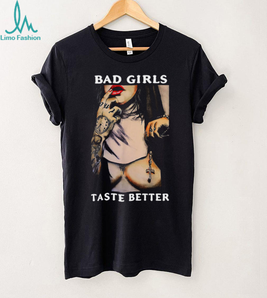 Provocative Gothic Nun “Bad Girls Taste Better” Graphic Tee