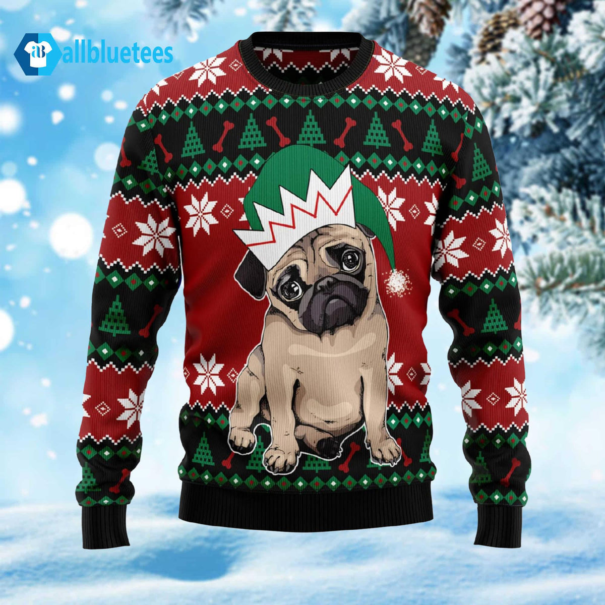 Pug Cute Ugly Christmas Sweater