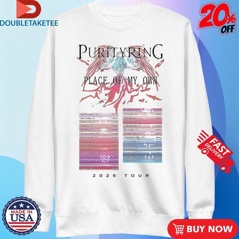 Purity Ring Place Of My Own Tour 2026 Dates Shirts