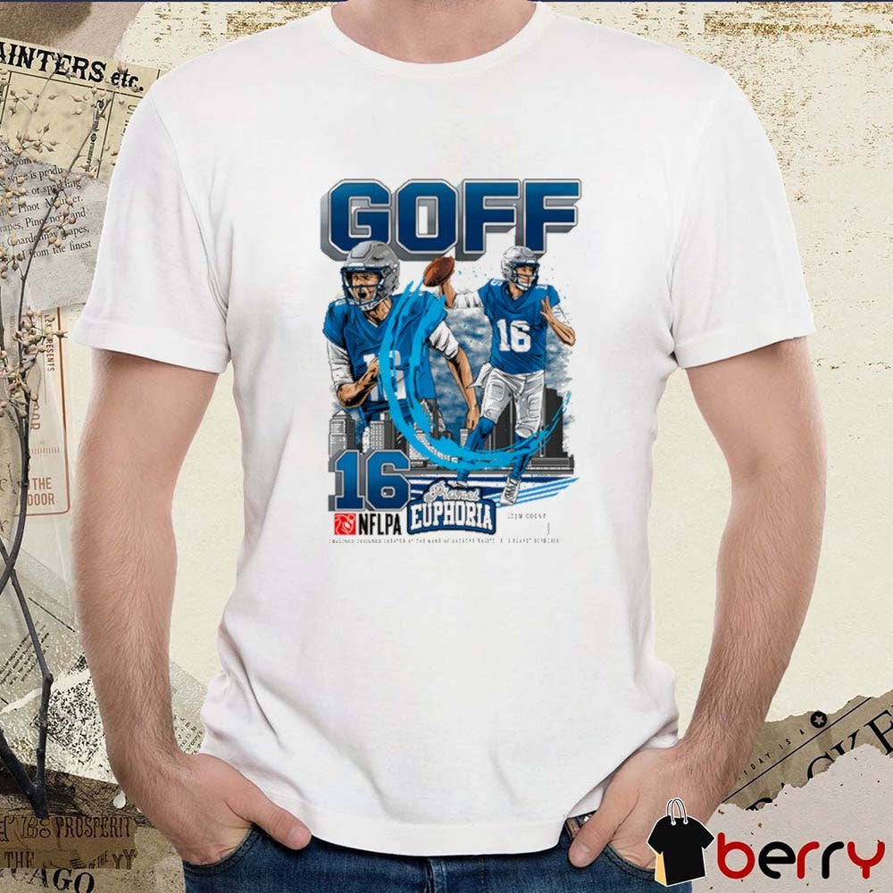 Jared Goff V2 Detroit Lions NFL Planet Euphoria Artwork 2025 t-shirt