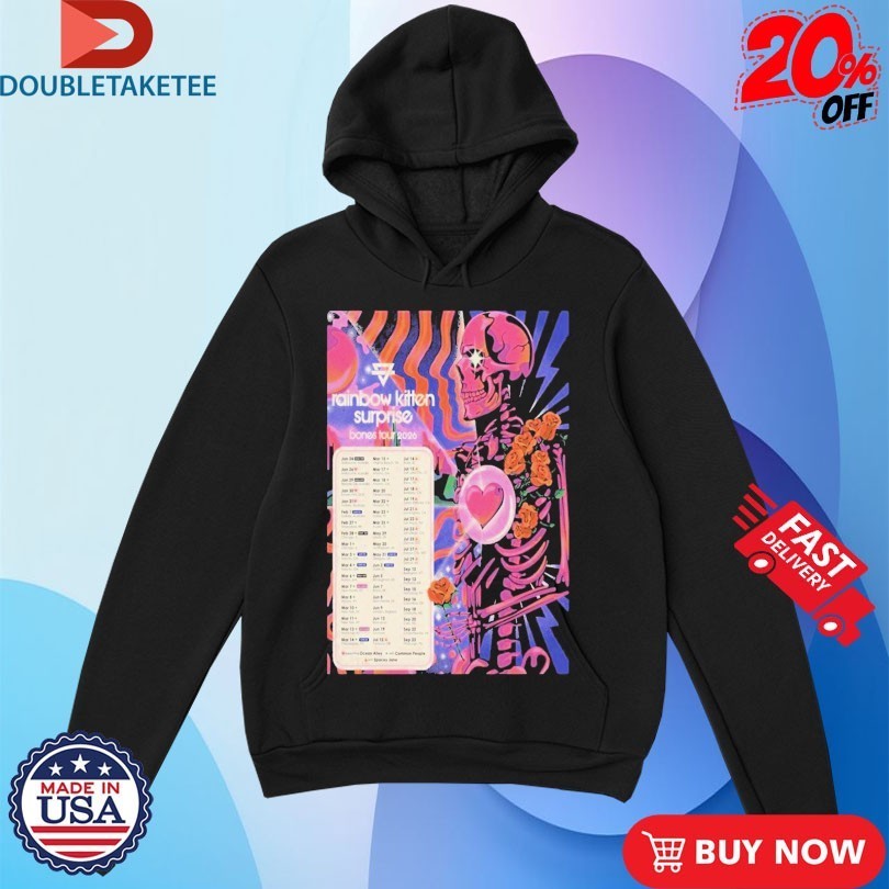 Rainbow Kitten Surprise Bones Tour 2026 Dates Skeleton Heart Shirts