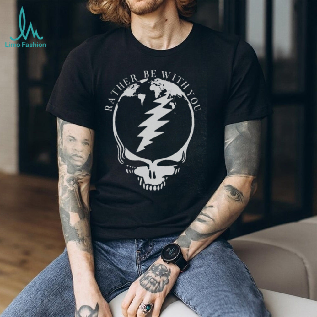 Rather Be With You Grateful Dead Inspired Steal Your Face World Map Tee