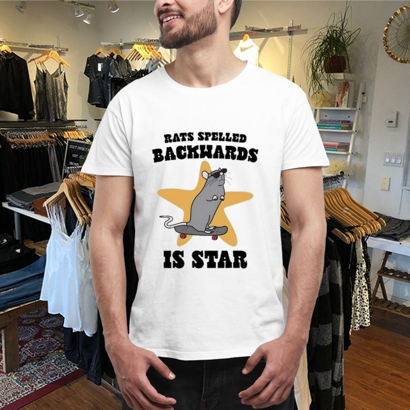 Rats Spelled Backwards Is Star Skateboard Shirts