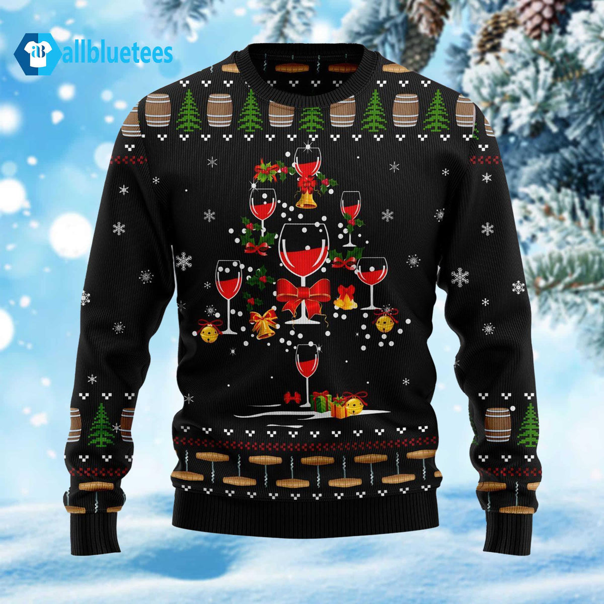 Red Wine Christmas Ugly Christmas Sweater