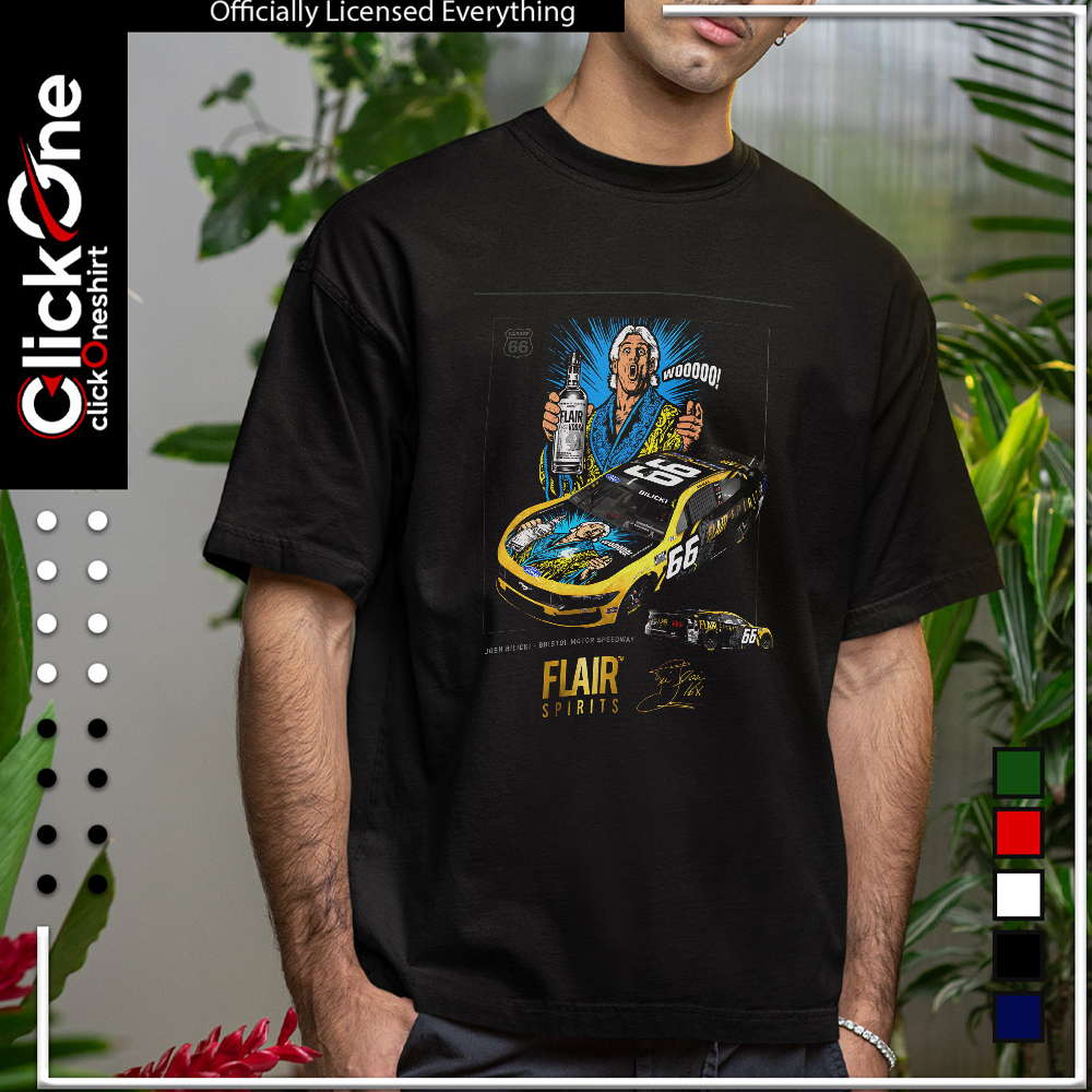 Ric Flair Josh Bilicki Number 66 Ford Mustang Bristol Motor Speedway Nascar shirt