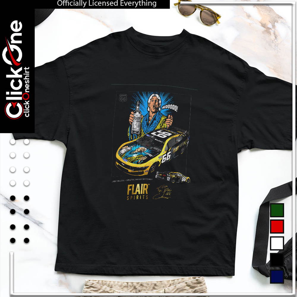 Ric Flair Josh Bilicki Number 66 Ford Mustang Bristol Motor Speedway Nascar shirt