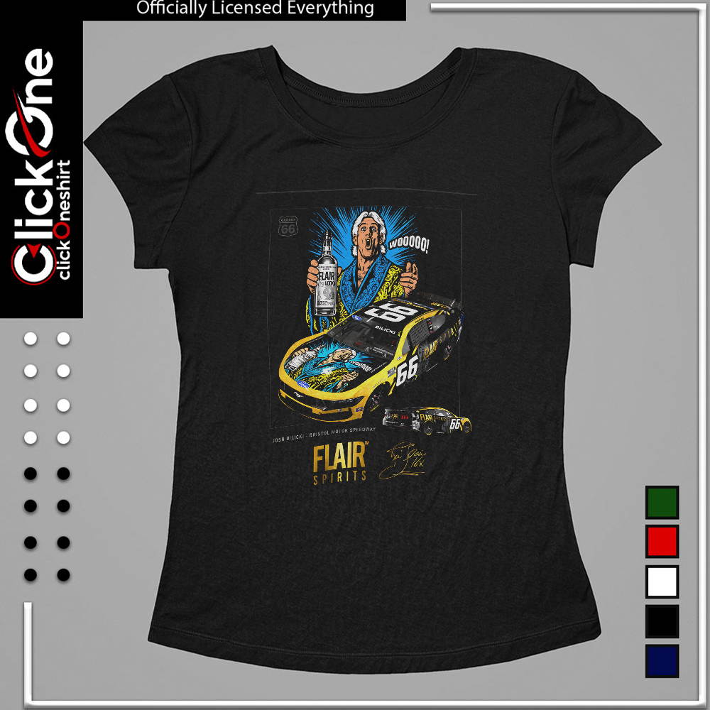 Ric Flair Josh Bilicki Number 66 Ford Mustang Bristol Motor Speedway Nascar shirt