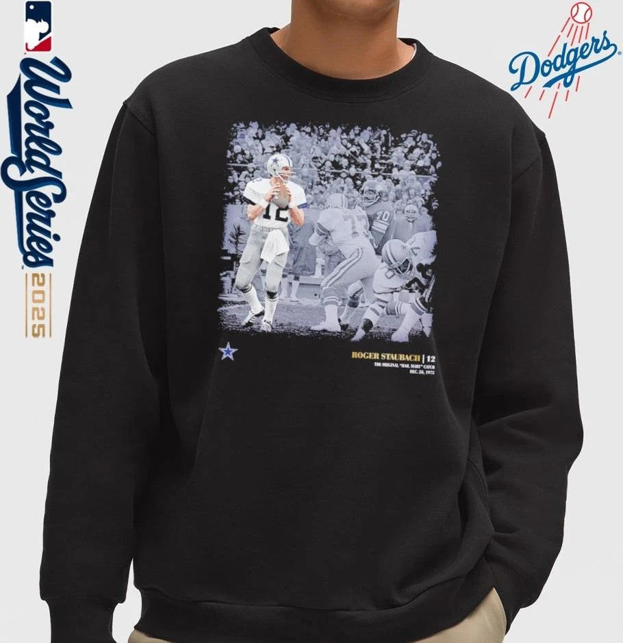 Roger Staubach Dallas Cowboys Moments T-Shirt