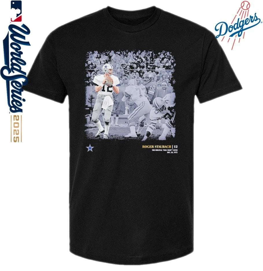 Roger Staubach Dallas Cowboys Moments T-Shirt