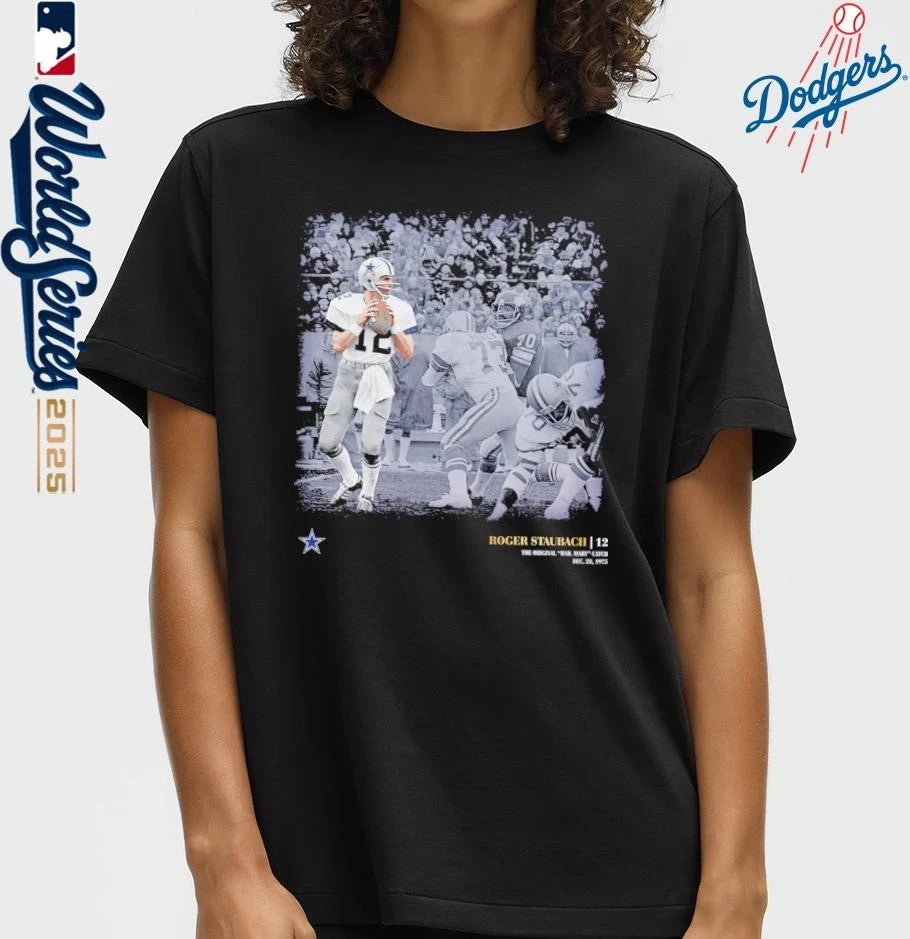Roger Staubach Dallas Cowboys Moments T-Shirt