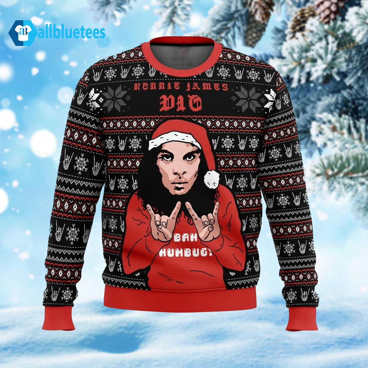 Ronnie James Dio Ugly Christmas Sweater