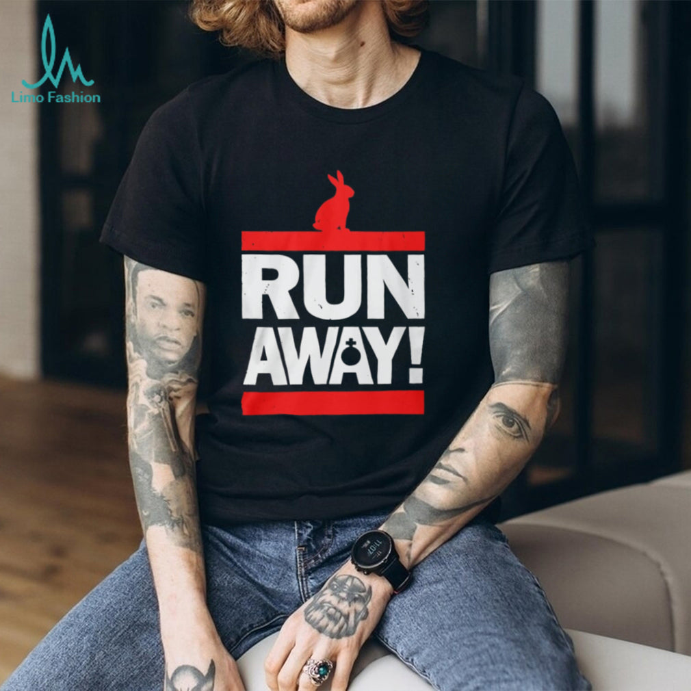 Run Away! Killer Rabbit of Caerbannog Monty Python Parody Shirt