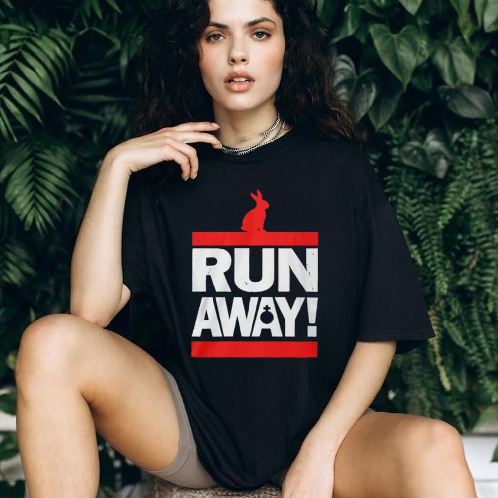 Run Away! Killer Rabbit of Caerbannog Monty Python Parody Shirt
