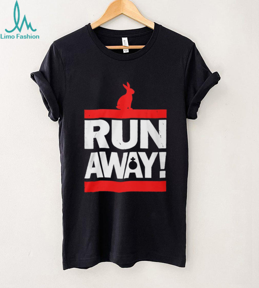 Run Away! Killer Rabbit of Caerbannog Monty Python Parody Shirt