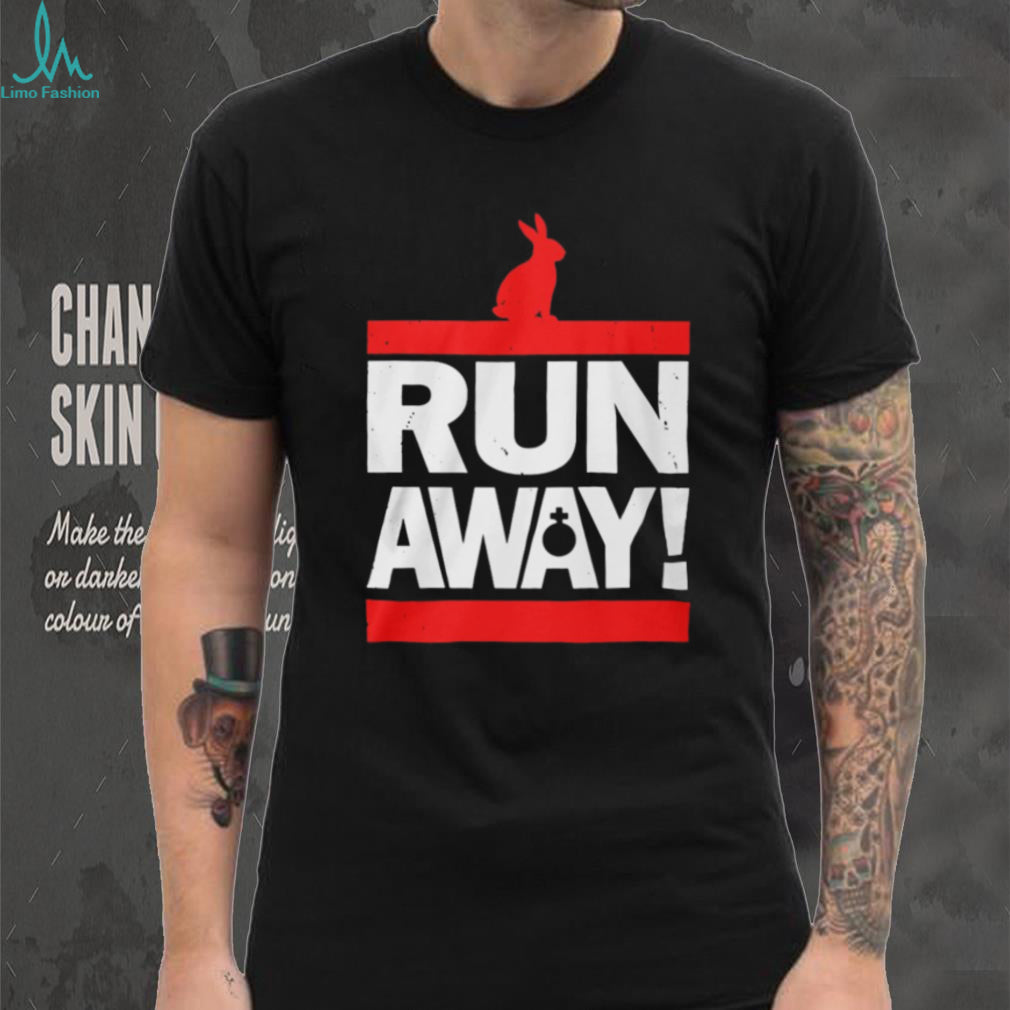 Run Away! Killer Rabbit of Caerbannog Monty Python Parody Shirt