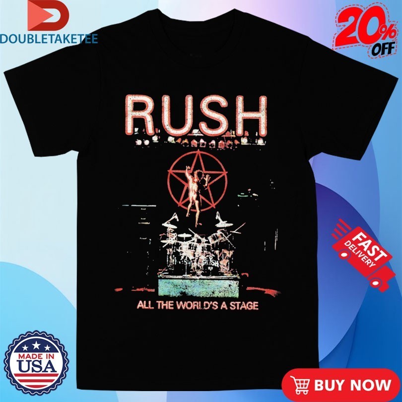 Rush All The World’s A Stage Tour 1976 1977 Shirts