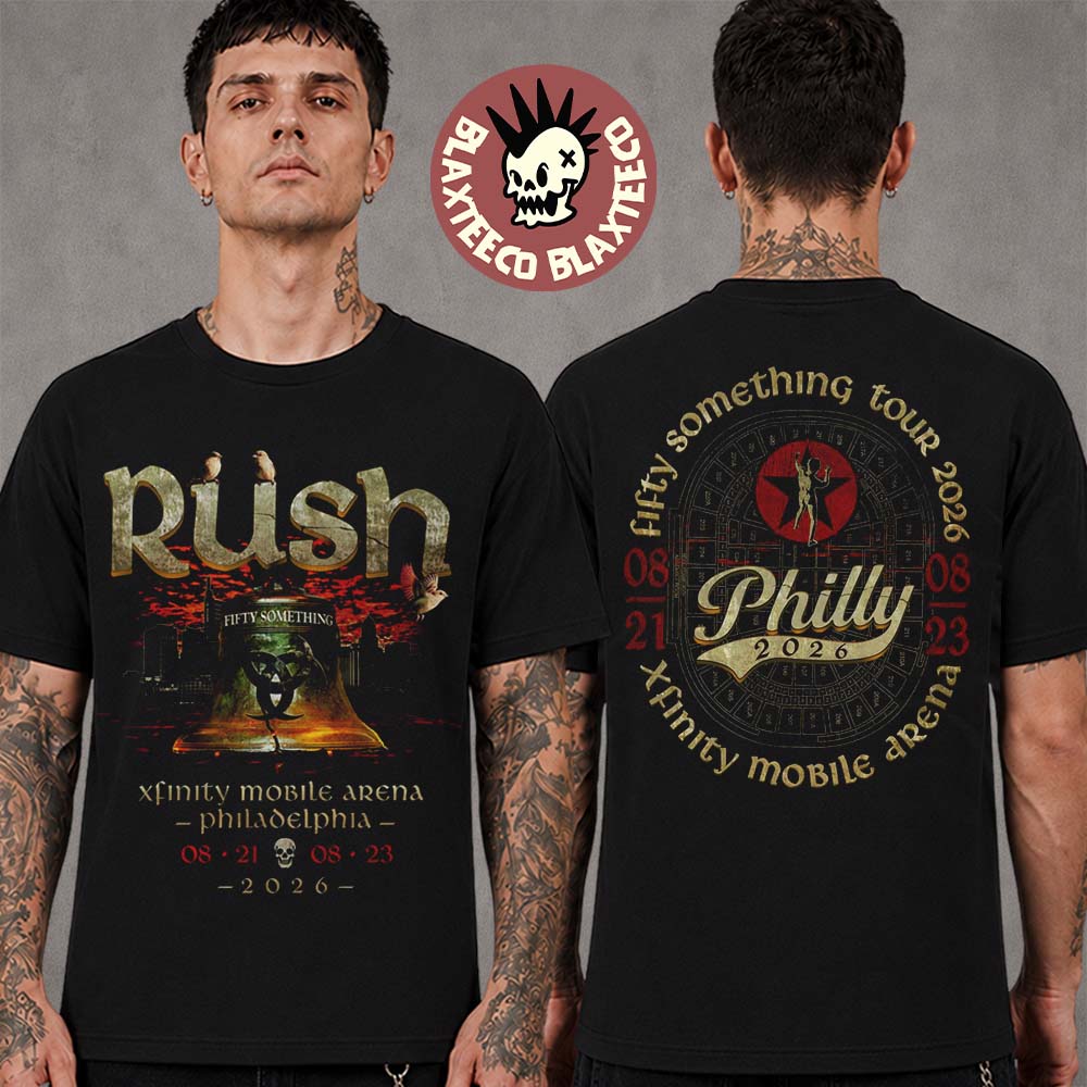 Rush Philadelphia 2026 Event Tee Live At Xfinity Mobile Arena On August 21 And 23 2026 Two Sided T-Shirt