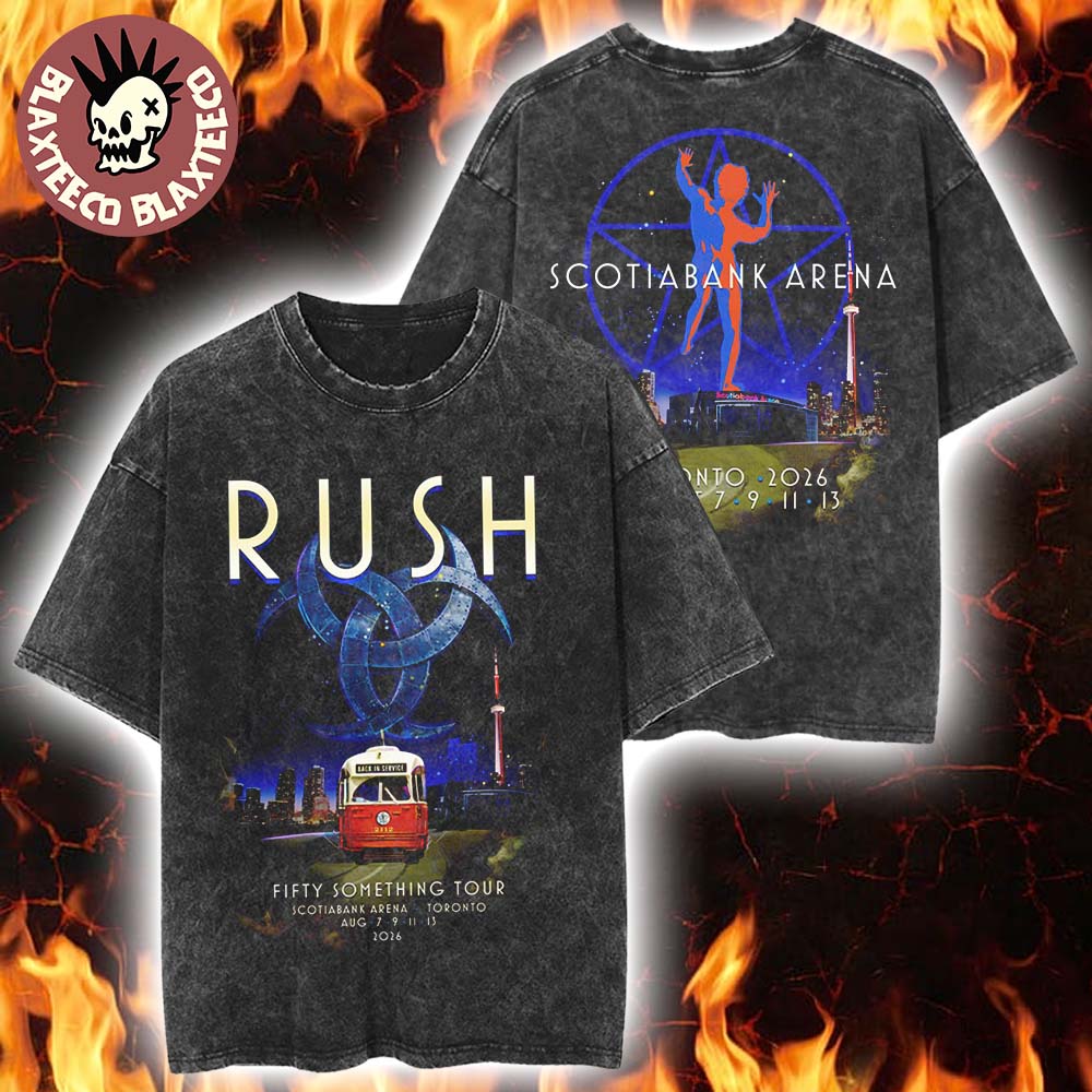 Rush Toronto ON Canada 2026 Event Tee At Scotiabank Arena On August 7 9 11 13 2026 Vintage Washed Tee
