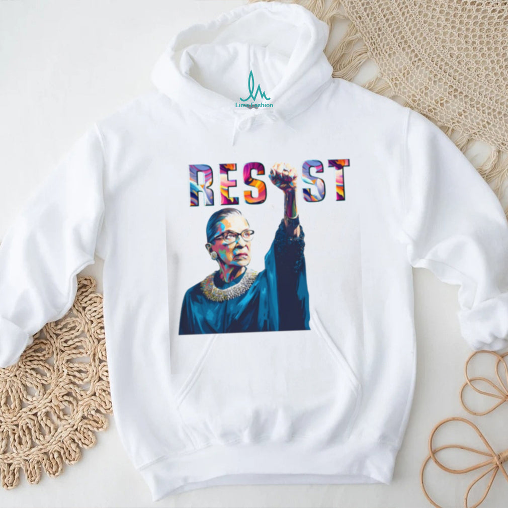 Ruth Bader Ginsburg RBG Resist Colorful Pop Art Tribute T Shirt