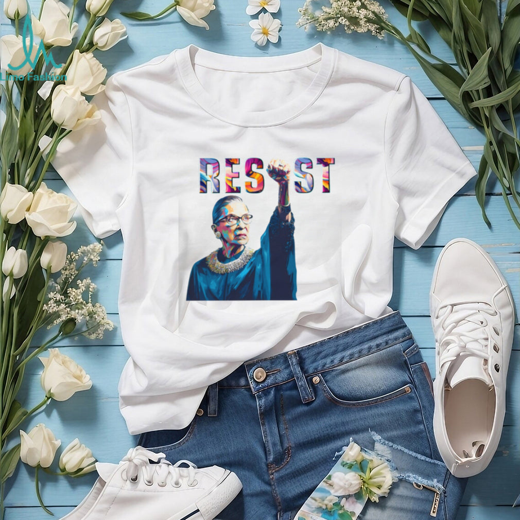 Ruth Bader Ginsburg RBG Resist Colorful Pop Art Tribute T Shirt
