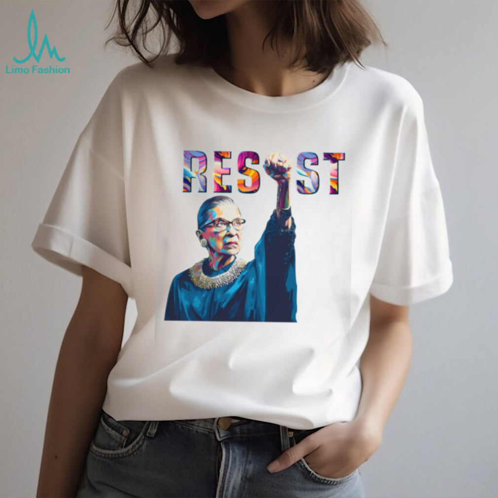 Ruth Bader Ginsburg RBG Resist Colorful Pop Art Tribute T Shirt