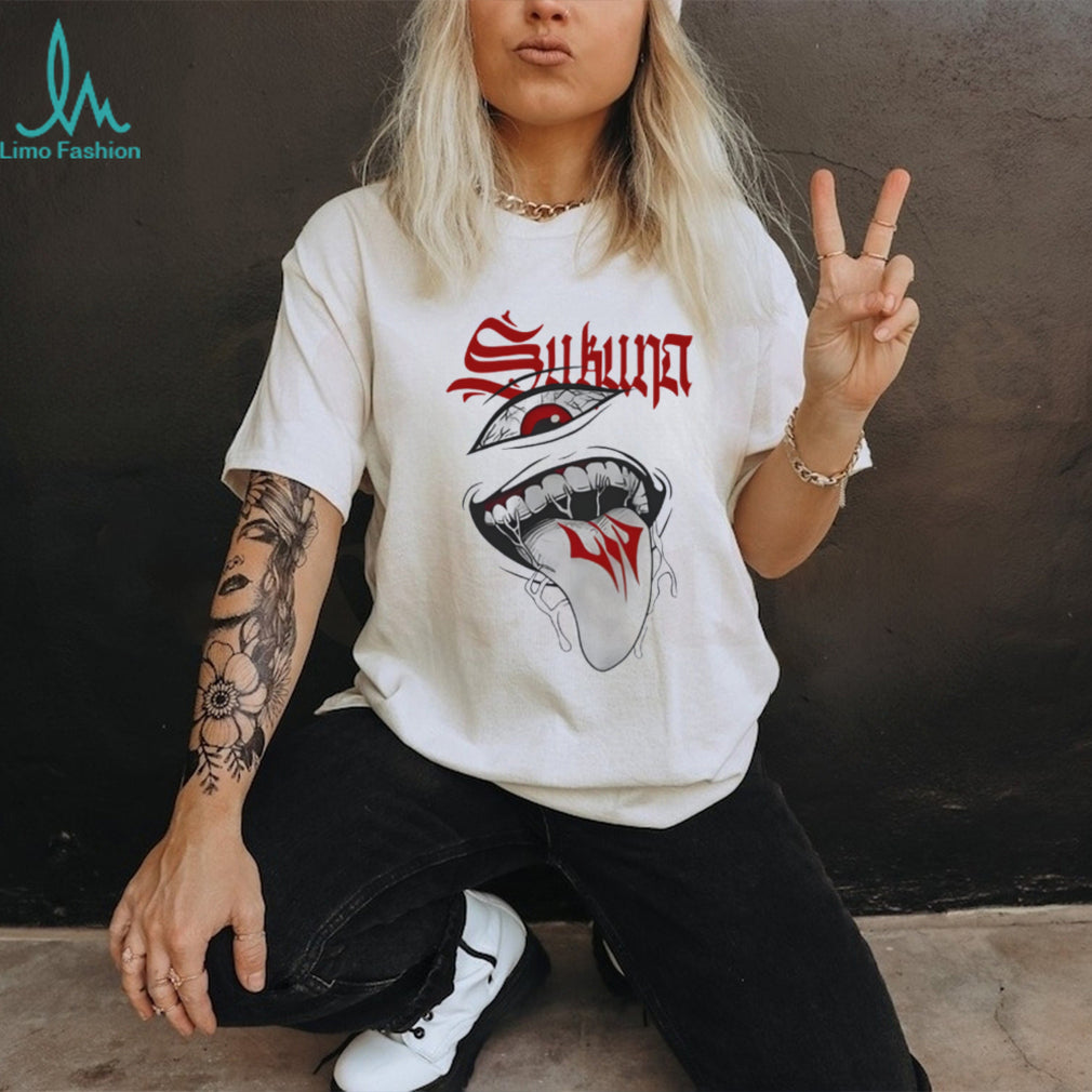 Ryomen Sukuna Cursed Mouth & Eye Graphic Tee Jujutsu Kaisen Streetwear