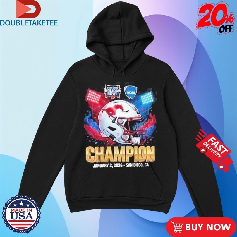 SMU Mustangs NCAA Trust & Will Holiday Bowl Champion January 2 2026 Snapdragon Stadium San Diego CA Shirts