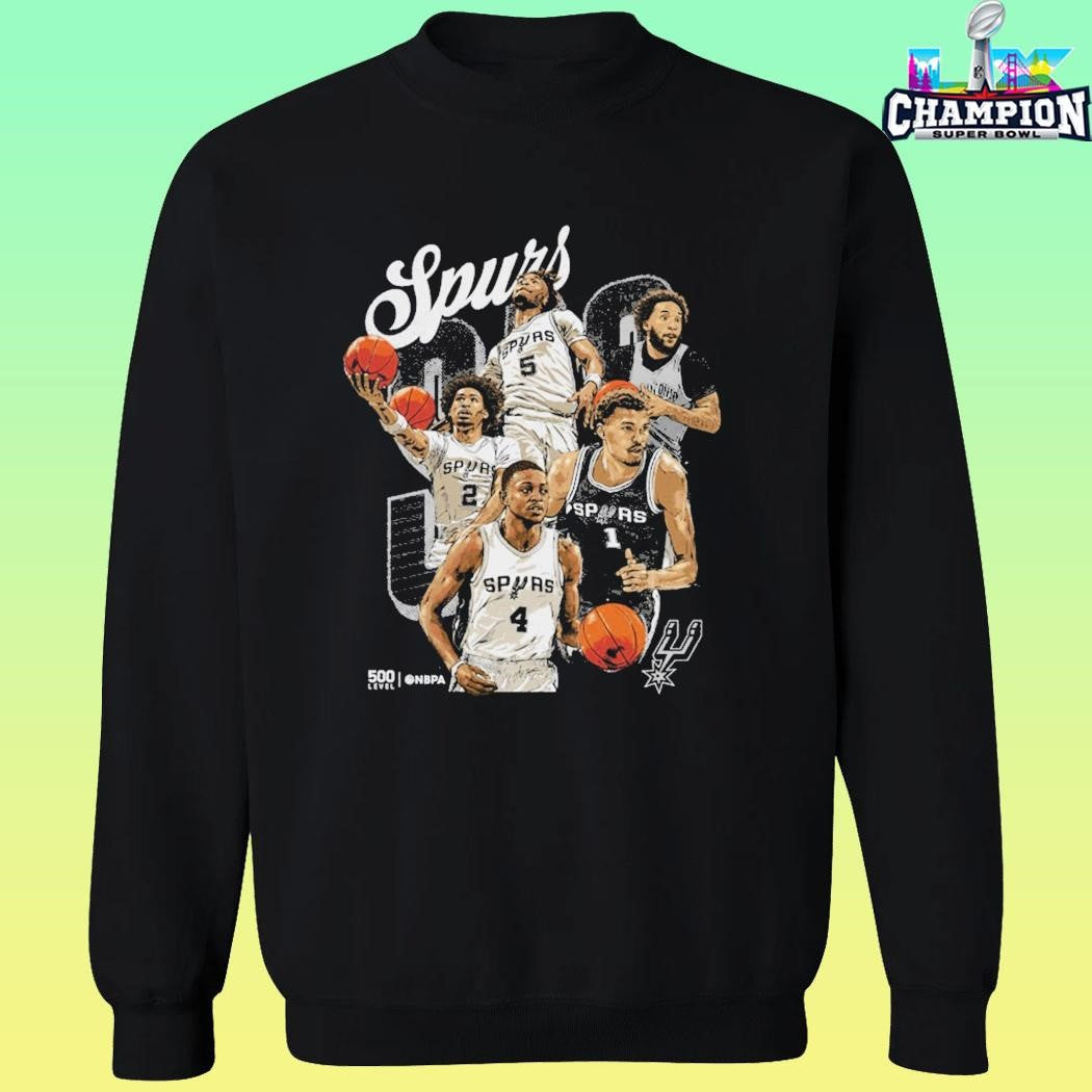 San Antonio Spurs 2026 Playoffs Starting 5 Shirt