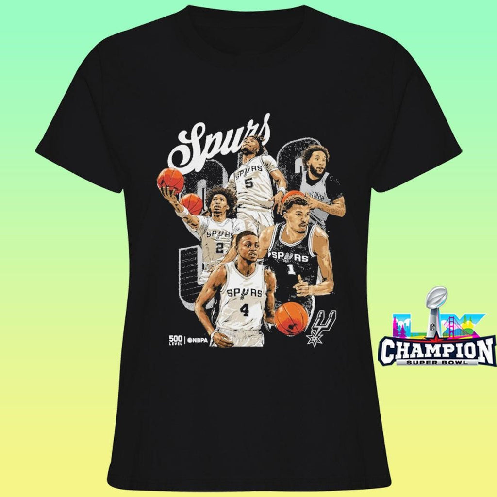 San Antonio Spurs 2026 Playoffs Starting 5 Shirt