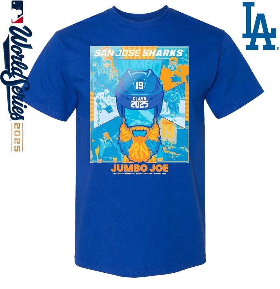 San Jose Sharks Jumbo Joe Thornton Hockey Hall of Fame Induction Class Of 2025 T-Shirt