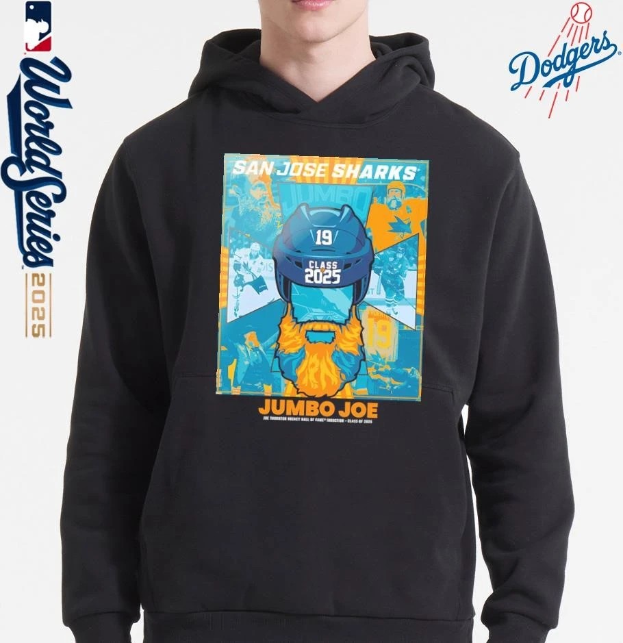 San Jose Sharks Jumbo Joe Thornton Hockey Hall of Fame Induction Class Of 2025 T-Shirt
