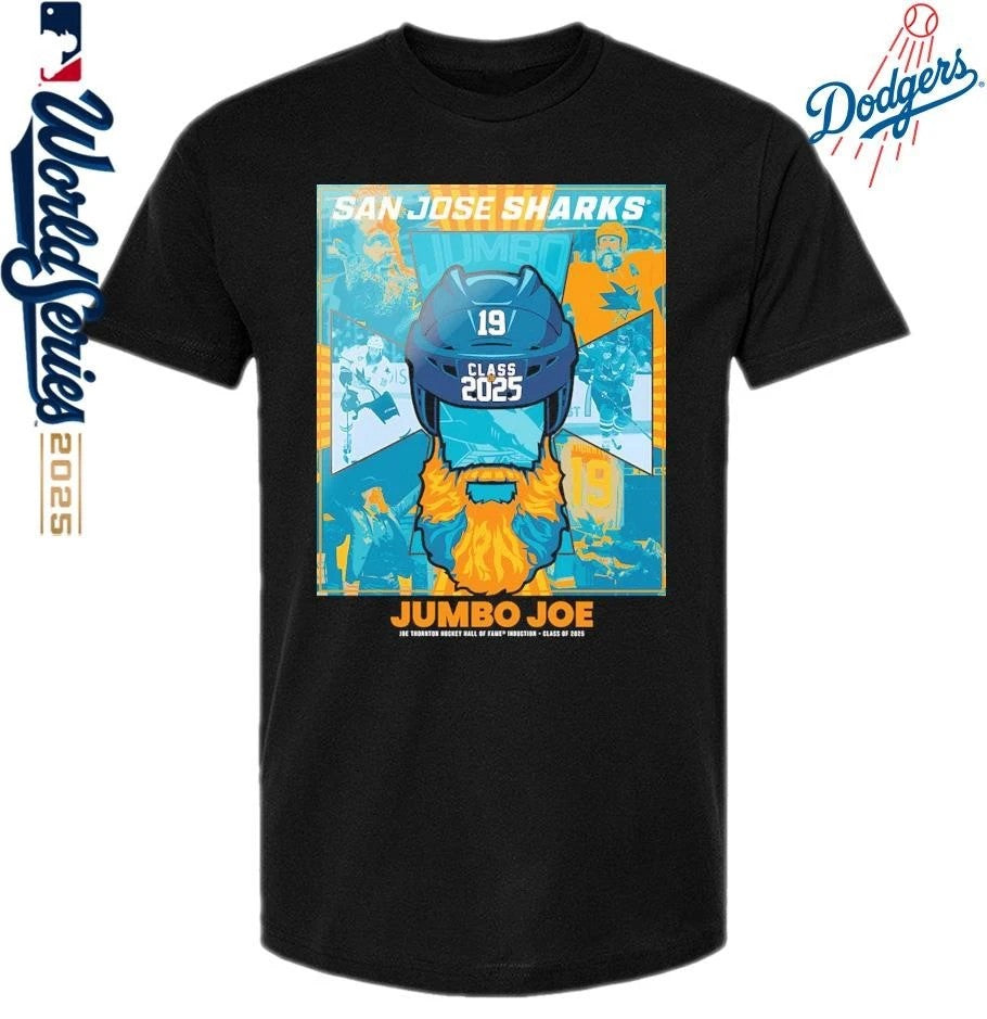 San Jose Sharks Jumbo Joe Thornton Hockey Hall of Fame Induction Class Of 2025 T-Shirt