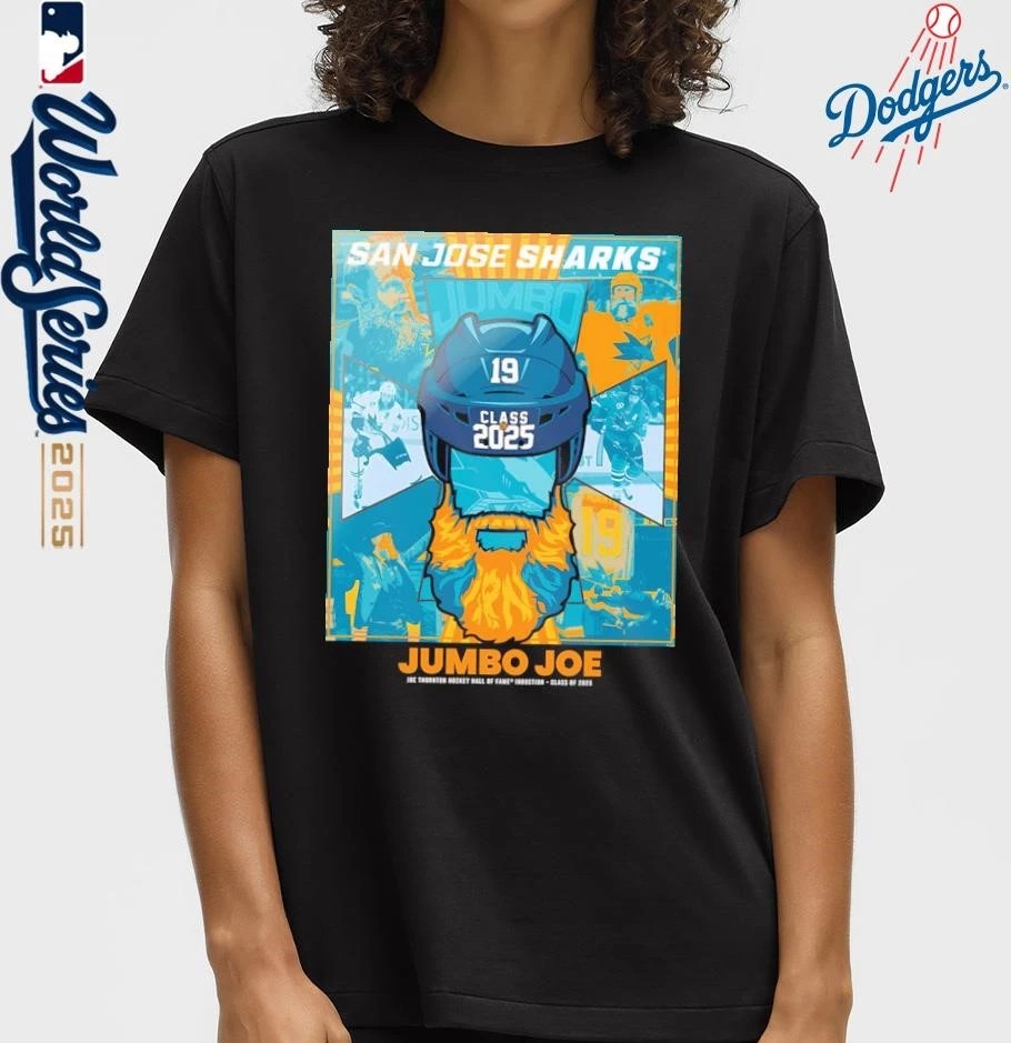 San Jose Sharks Jumbo Joe Thornton Hockey Hall of Fame Induction Class Of 2025 T-Shirt