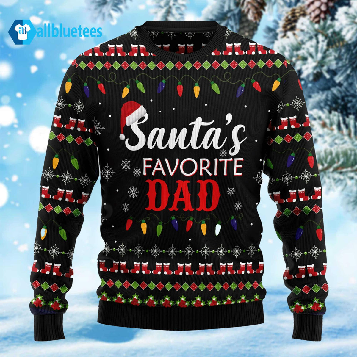 Santa’s Favorite Dad Ugly Christmas Sweater