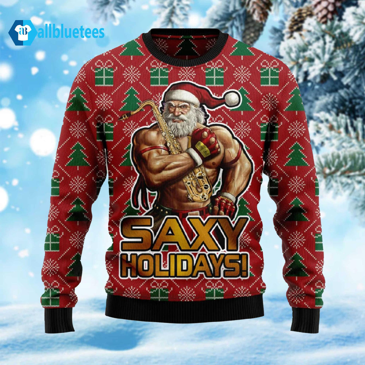 Saxy Holidays Ugly Christmas Sweater