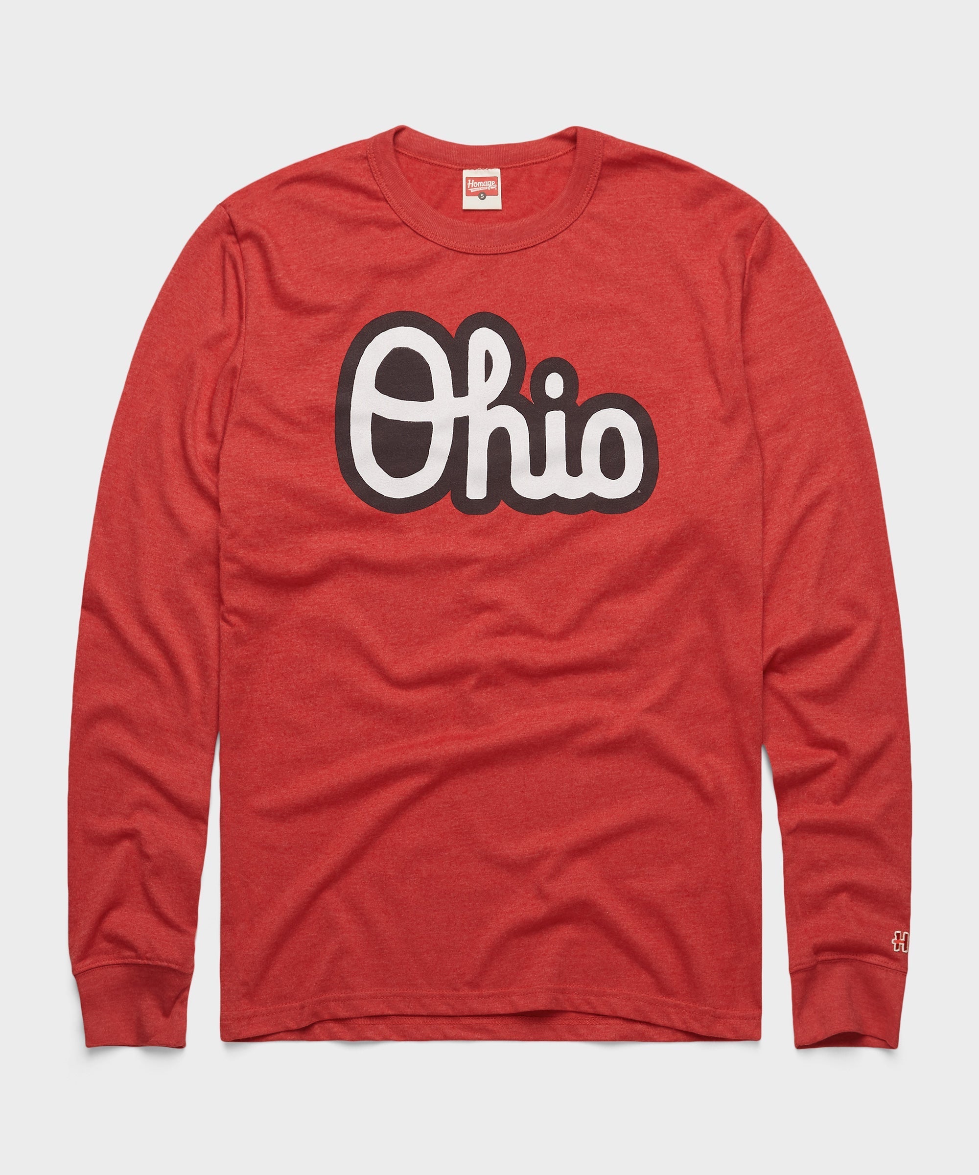 Script Ohio Outline Long Sleeve Tee