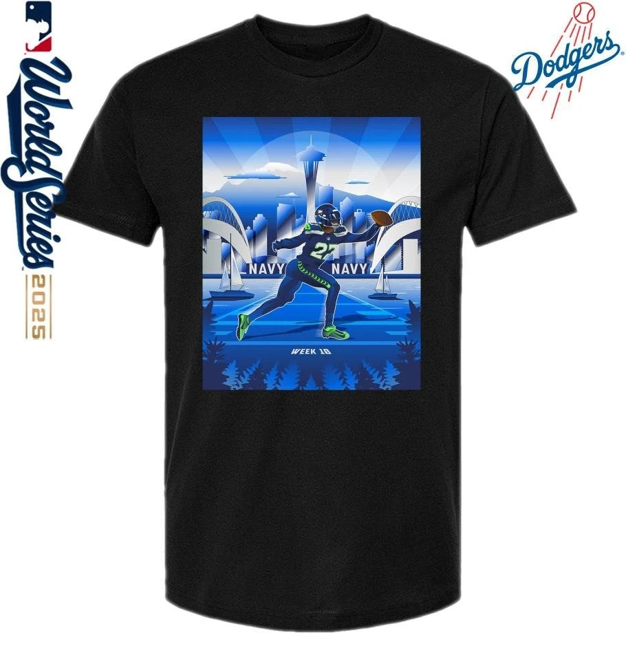 Seahawks vs. Cardinals Week 10 2025 Reveal Uniform Combo T-Shirt