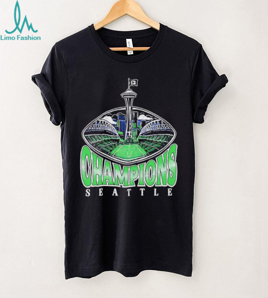 Seattle Champions Space Needle Stadium Graphic T Shirt