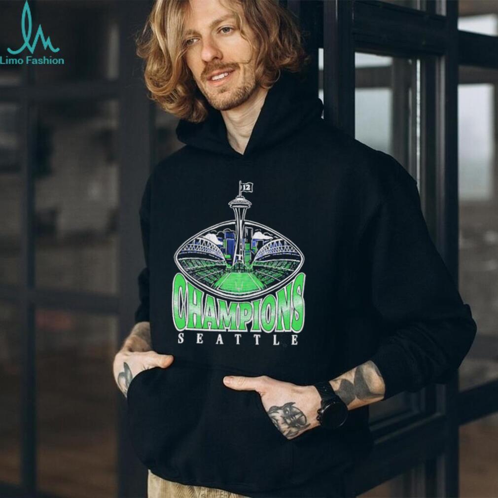 Seattle Champions Space Needle Stadium Graphic T Shirt