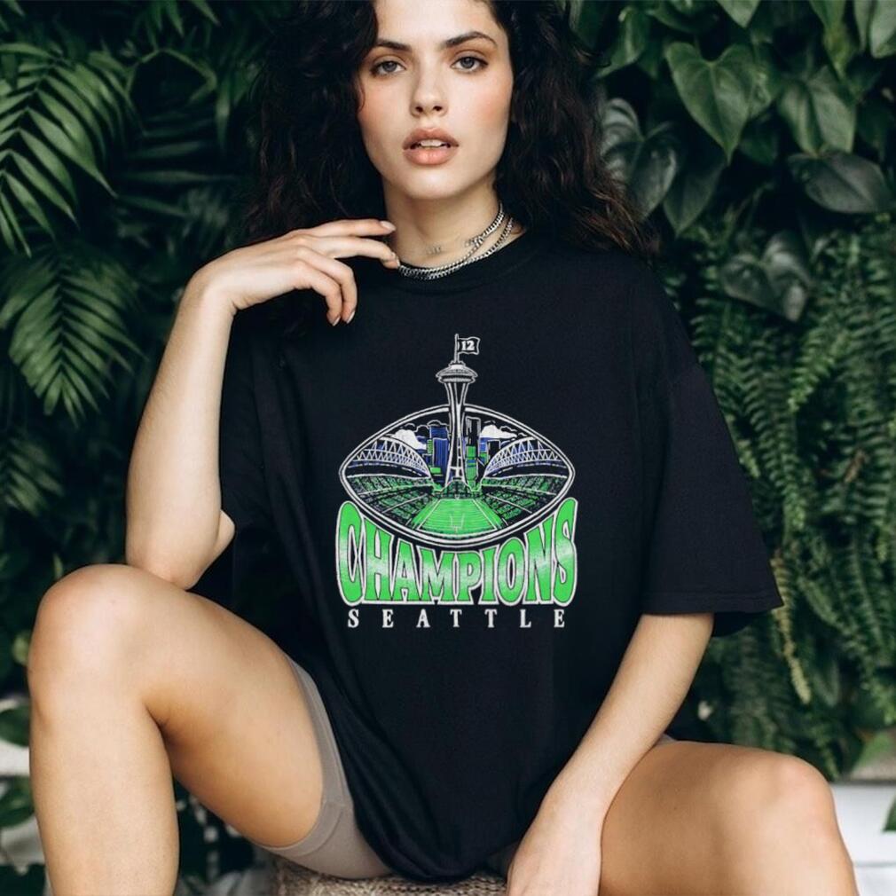 Seattle Champions Space Needle Stadium Graphic T Shirt
