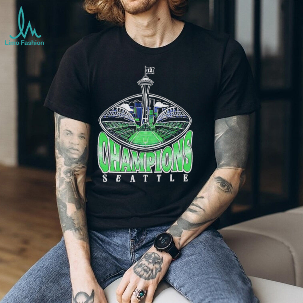 Seattle Champions Space Needle Stadium Graphic T Shirt