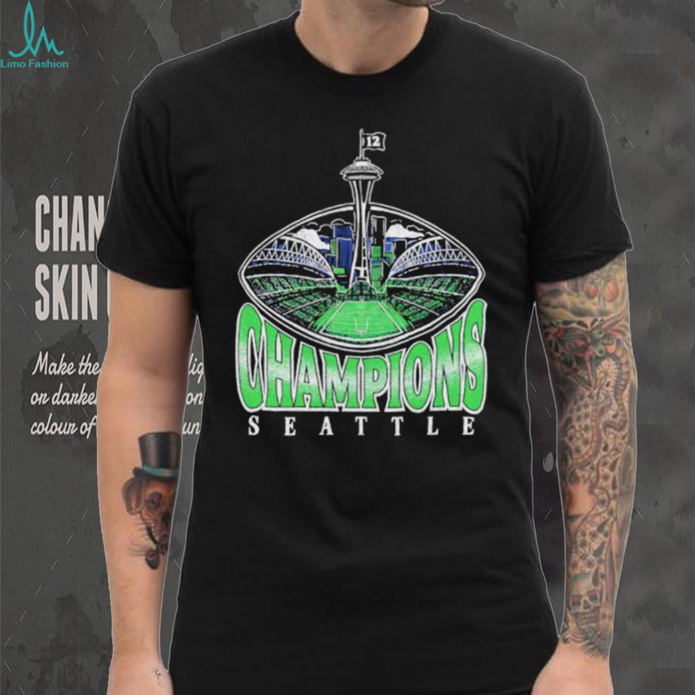 Seattle Champions Space Needle Stadium Graphic T Shirt