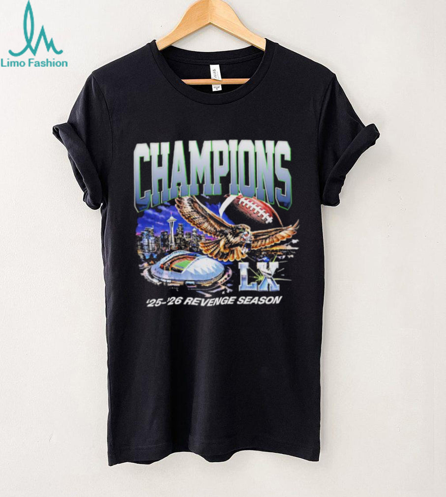 Seattle Football Champions ’25 ’26 Revenge Season Eagle Graphic Tee