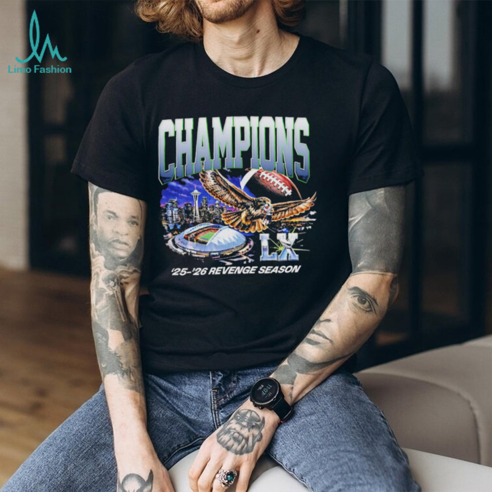 Seattle Football Champions ’25 ’26 Revenge Season Eagle Graphic Tee