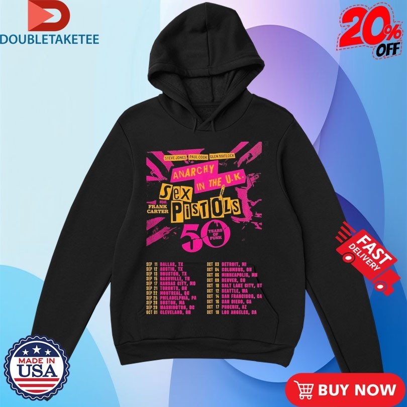 Sex Pistols Anarchy In The UK 50 Years Of Punk 2026 Tour Dates Shirts