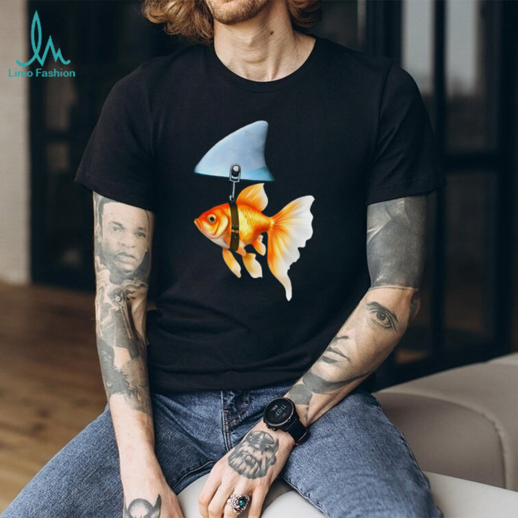 Shark Fin Goldfish Funny Graphic T Shirt Ambition Design