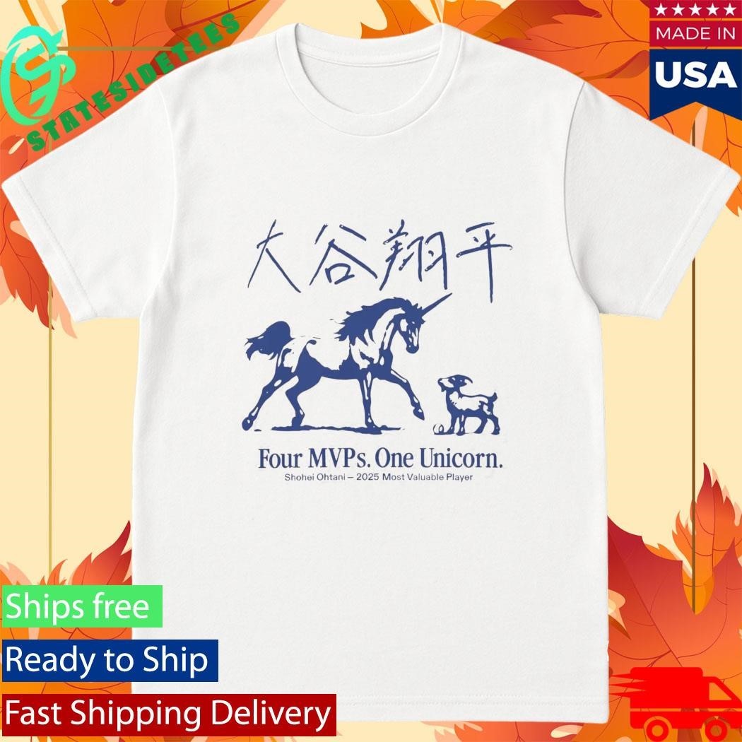 Shohei Ohtani Four MVPs One Unicorn Shirt