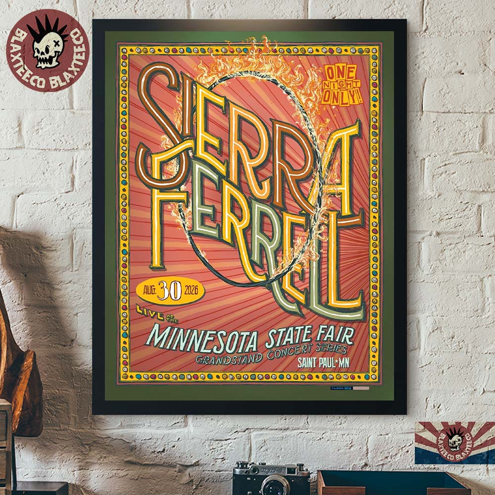 Sierra Ferrell Saint Paul MN 2026 Event Poster Live At The Minnesota State Fair On August 30 2026 Home Decor Poster Canvas